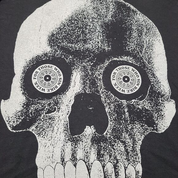 For Those Who Sin - Los Angeles Bike Week Skull FTWS Black Men’s Size Medium - Picture 6 of 9